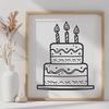 Artistic Birthday Cake Image - Free SVG