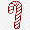 Candy Cane Digital Drawing In PNG & SVG - Free Digital Download