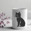 Artistic Sitting Cat Vector Craft File