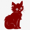 Artistic Sitting Kitten Clipart