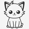 Free Kitten In DXF For Free Download