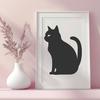 Stunning Sitting Cat Vector Art