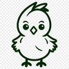 Chick Template In SVG, PNG, PDF And DXF Formats