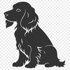 Unique Sitting Cocker Spaniel Template