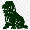 Sitting Cocker Spaniel Illustration