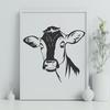 Artistic Cow Digital Drawing - Free DXF Download