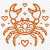 Crab In DXF Format - Free Commercial Use License