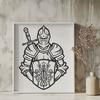 Artistic Knight In DXF - Free Download