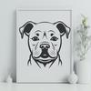 Artistic Pitbull Illustration