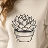 Floral Desert Plant - Laser Engraver PNG