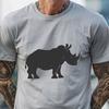 Wildlife Vector Art: Free Rhino Clipart for Cutting Machines A rhino in a natural habitat, suitable for vector art and cutting machine designs.