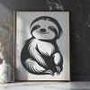 Cute Sloth - Craft PNG