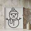 Artistic Snowman In DXF - Free Download