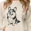 Artistic Sitting Welsh Corgi Illustration