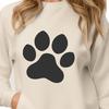 Paw print illustration designed as scalable graphics.