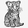 Unique Big Cat Image DXF - Free Download