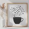 Artistic Coffee Cup - Laser Cutter PNG Free Download