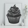 Artistic Cupcake - Laser Engraver SVG