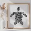 Ornate Sea Turtle In PNG & SVG