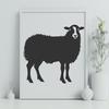 Sheep Digital Drawing In SVG, PNG, PDF And DXF Formats