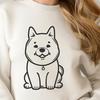 Sitting Shiba Inu Digital Art - PNG Free Download