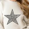 Free Unique Star Template DXF - Commercial Use