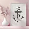 Artistic Anchor - Nautical DXF