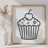 Beautiful Cupcake Printable Artwork - Free PNG Download