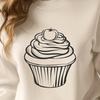 Artistic Cupcake Digital Artwork - Free DXF