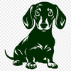 Unique Sitting Dachshund SVG