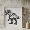 Artistic Dinosaur - Laser Engraver SVG