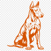 Artistic Sitting Dog - DXF Digital File