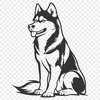 Creative Sitting Husky Printable Artwork