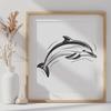 Artistic Dolphin Vector Art