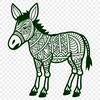 Free Unique Donkey Decal PNG - Commercial Use