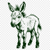 Artistic Donkey In PDF Free Commercial Use Download