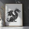 Beautiful Dragon - Laser Engraver SVG