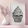 Creative Cupcake In DXF For Free Download