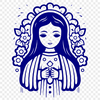 Beautiful Our Lady Of Guadalupe  Vector Drawing