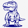 Creative Dino Digital Drawing - Free DXF Download