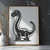 Beautiful Brachiosaurus In PDF & PNG