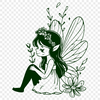 Stunning Fairy Digital Drawing In SVG For Free Download