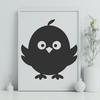 Beautiful Chick Stencil In PDF For Free Download