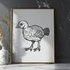 Vibrant Turkey Illustration for Crafting and Design Projects A detailed illustration of a turkey in full body pose, suitable for various graphic designs and crafts.