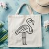 Free Unique Flamingo Simple Line Drawing SVG - Commercial Use