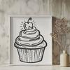 Free Unique Cupcake Digital Artwork SVG - Commercial Use