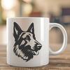 German Shepherd Stencil In PDF File Format For Free Download