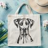 Creative Great Dane Vector Illustration