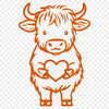 Stunning Standing Cow Design - SVG