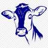 Artistic Cow Digital Drawing - Free DXF Download